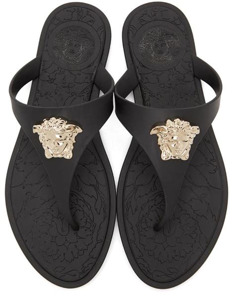 versace women's palazzo medusa flip flops stores|Versace Sandals .